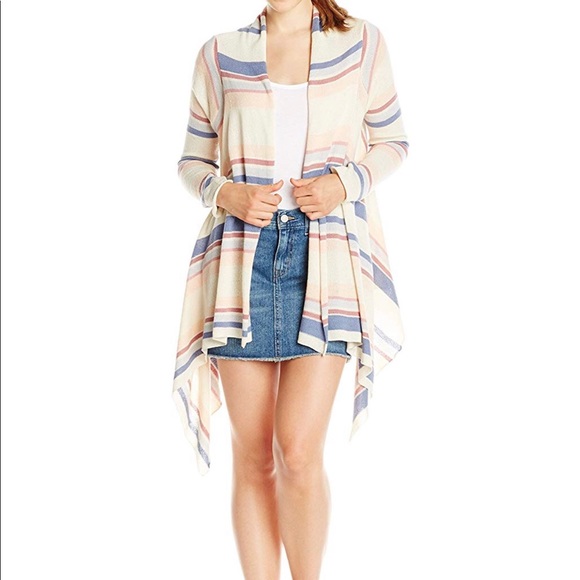 O'Neill Sweaters - NWT • O’Neill Colored Striped Waterfall Cardigan